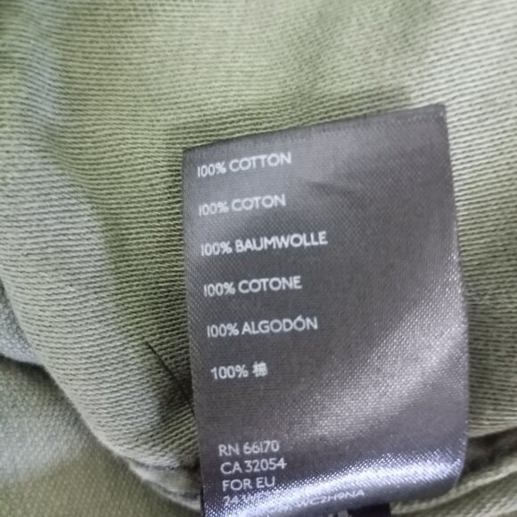 Free People Green Pacific Womens Green Cropped Cotton Pants Size 31 - Picture 2 of 11